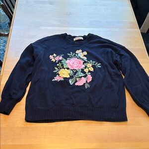 XL Loft floral spring sweater